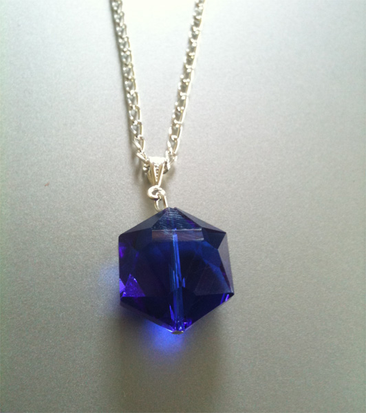 pendentif cristal andara merlin bleu bijoux