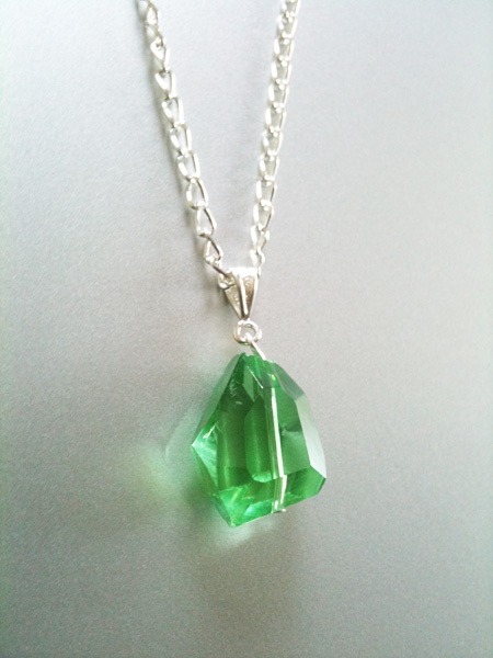 pendentif cristal andara vert luminescent andara pendant