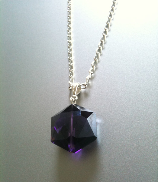 pendentif cristal andara violet bijoux pendants